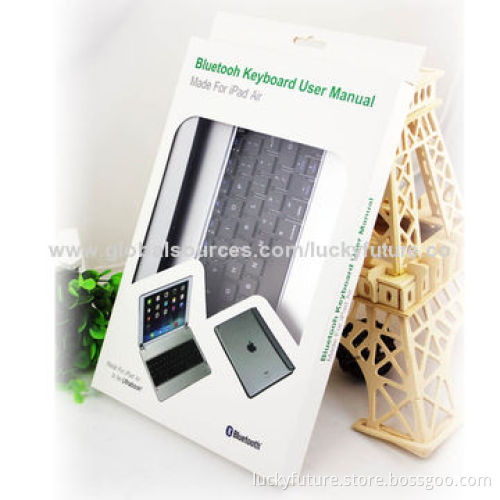 Portable and Dismountable Plug-in 64-key Bluetooth Connection Keyboard for iPad Air, Silver + Black
